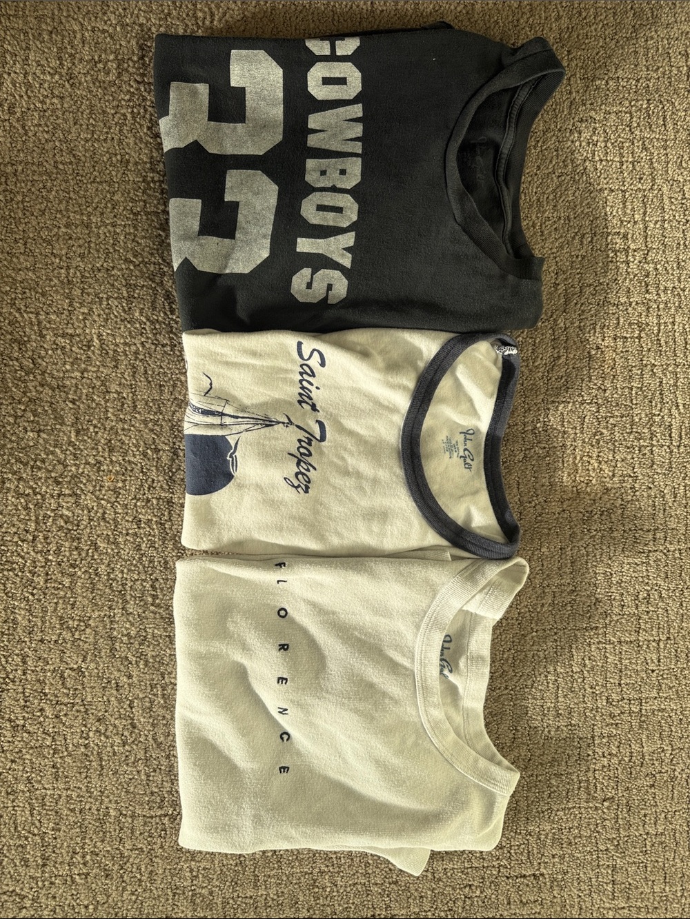 Brandy Melville Black & Cream Graphic Tee Trio